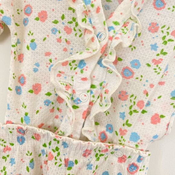 Vintage Carter's White Floral Pajama Set 1 Year - Picture 4 of 9